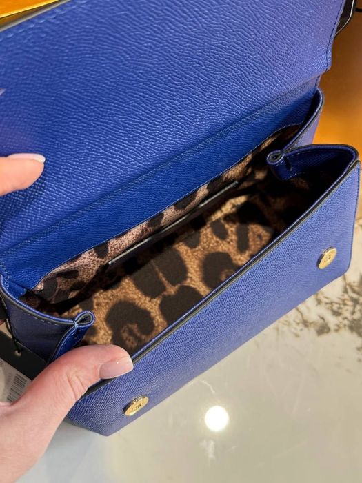 Сумка D&G Dolce & Gabbana Sicily люкс 1:1 | бежева, золота, синя