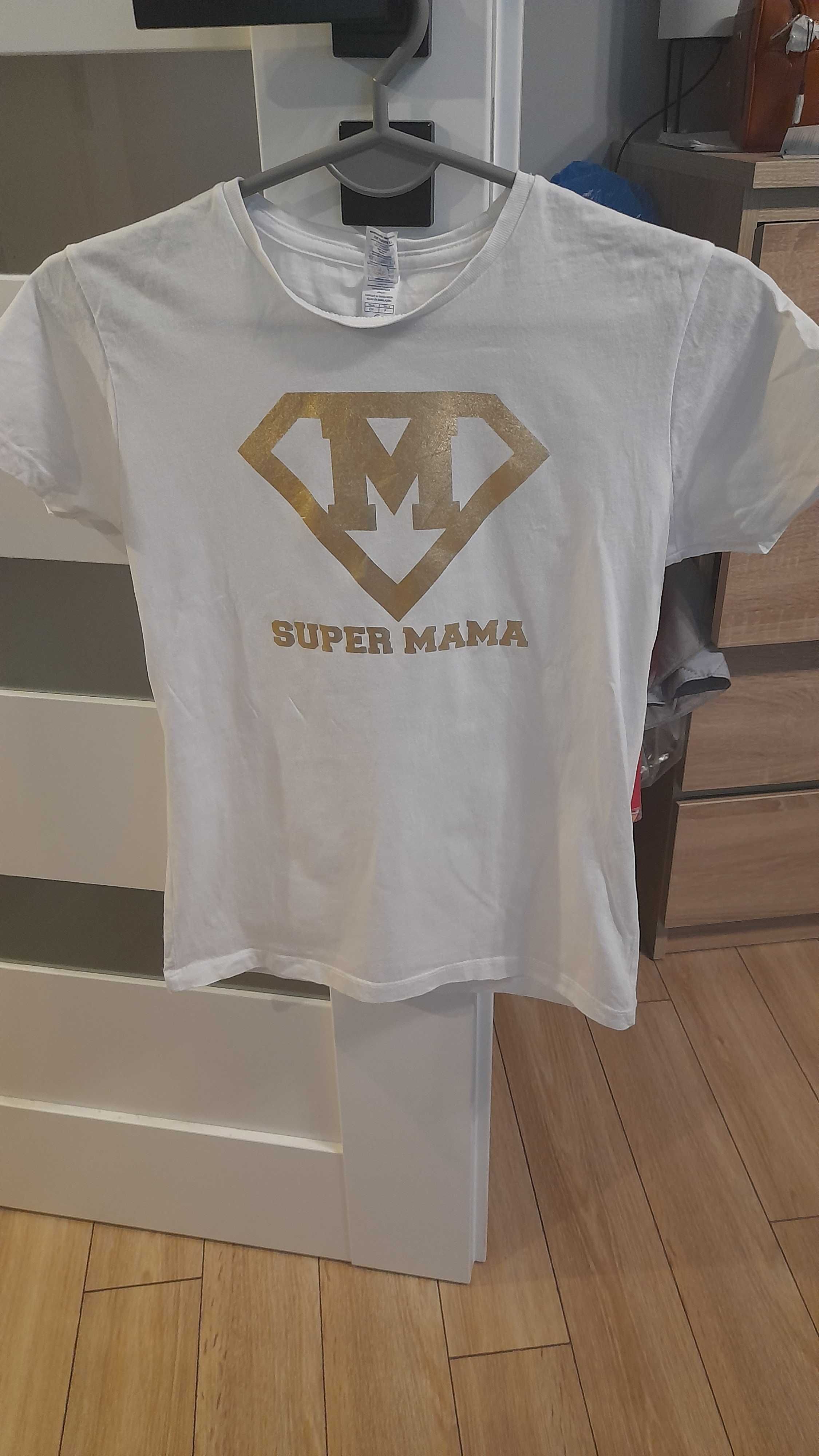 Zestaw koszulek dla rodziny super tata super mama body super synek