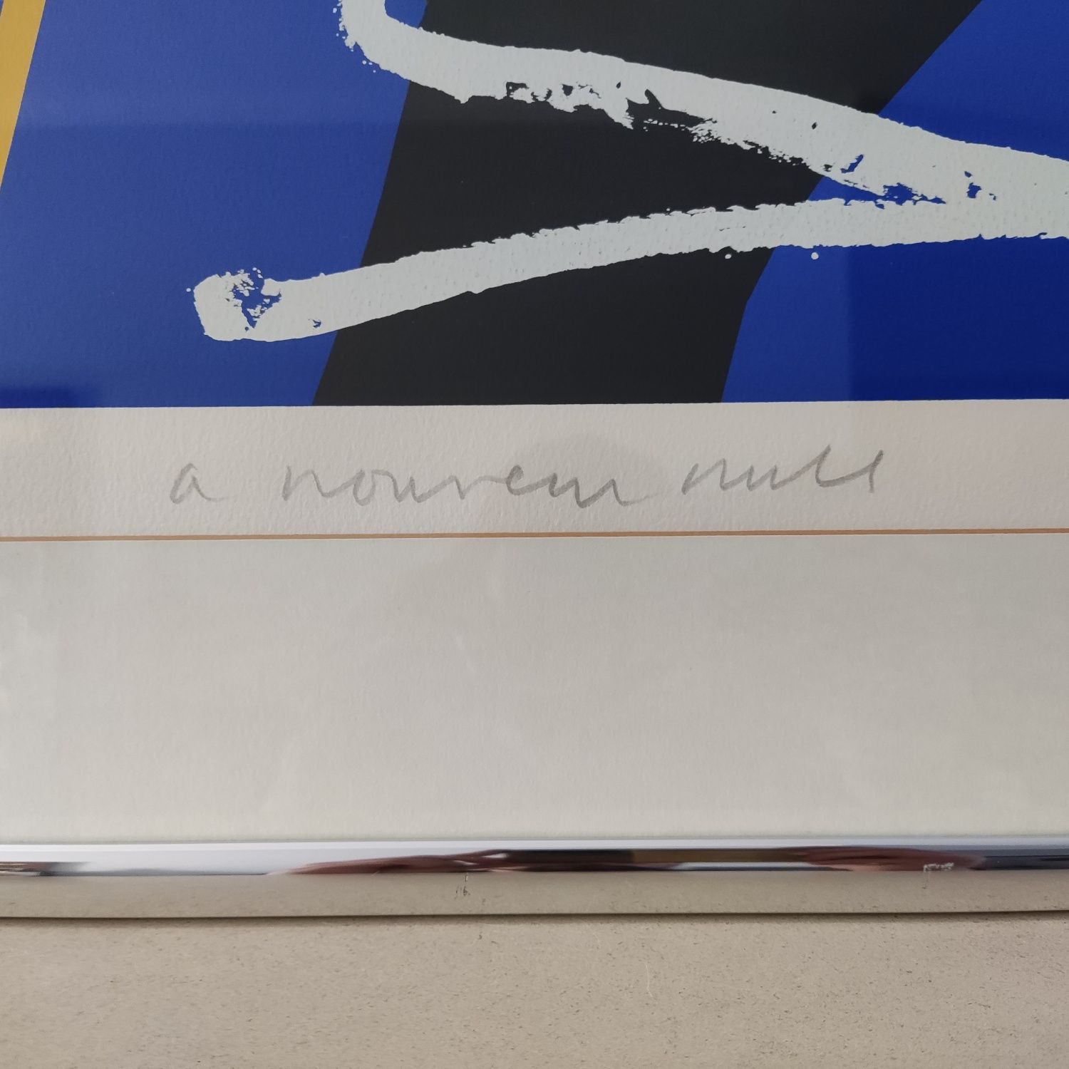 Bruce Mclean - Serigrafia "À Nouveau Niche" (Prova Autor) com moldura