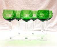 Kryształowe kieliszki do wina Remery kolorowe  zielone szmaragdowe