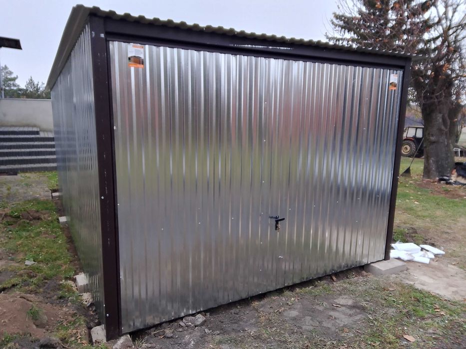 Garaż blaszany 3x5 Ocynk