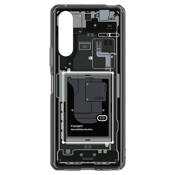 Etui Spigen Ultra Hybrid na Sony Xperia 10 V - ciemnoszare (wzór Zero