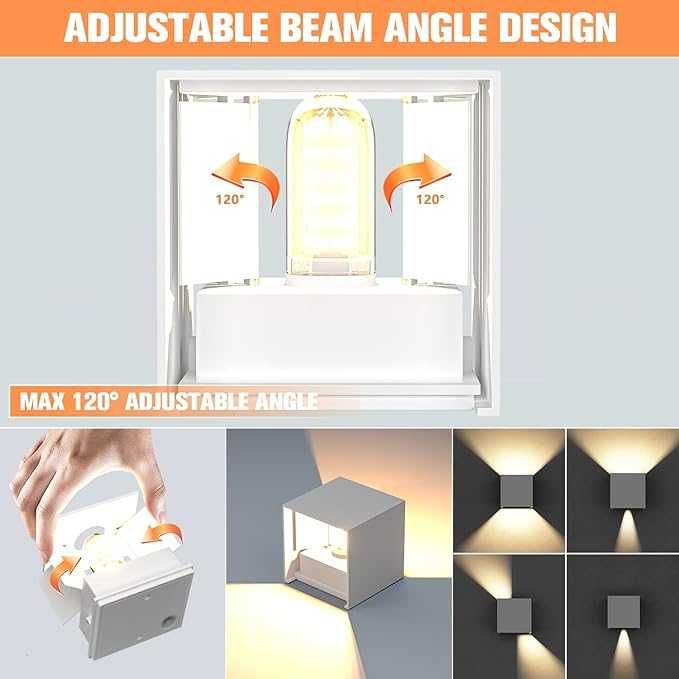 Zestaw 2 lamp ściennych zewnętrze wewnętrzne z wymienną żarówką G9 457