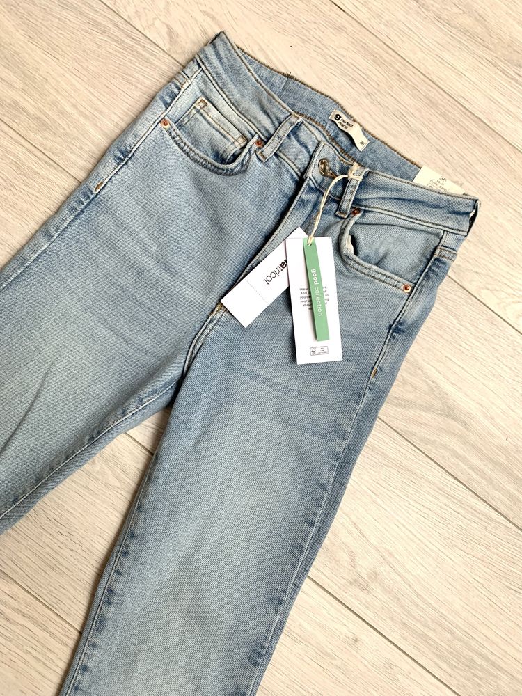 Gina Tricot nowe jeansy dzwony z metką r.36