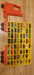 Ręcznie robiona ciężarówka na ścianę + 65 autek hot wheels w zestawie