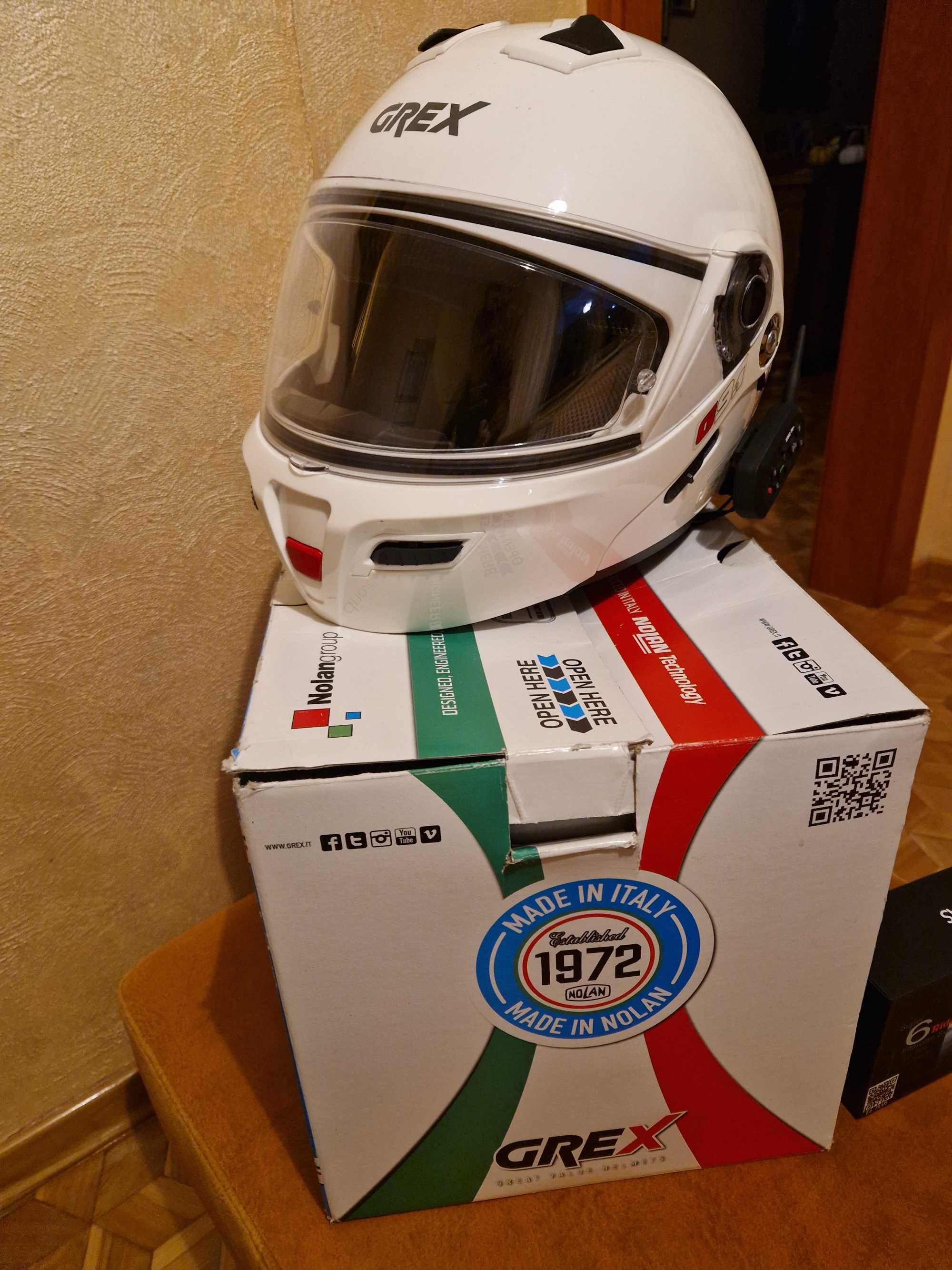 Kask Motocykl  Nolan Grex G9.1 Biały Evolve Modularny Kinetic