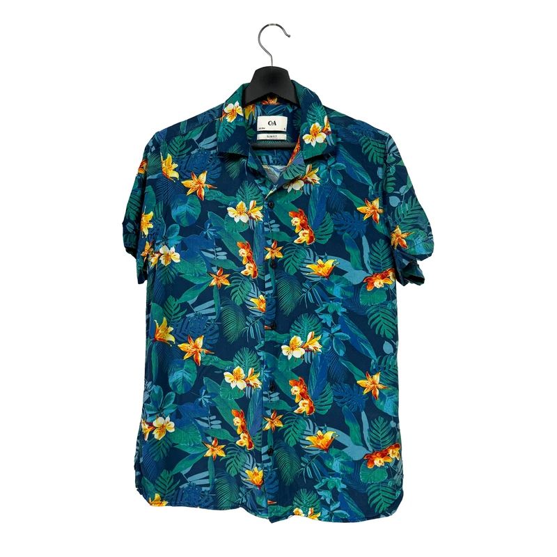 Koszula z krótkim rękawem t-shirt hawajka lata 80 C&A