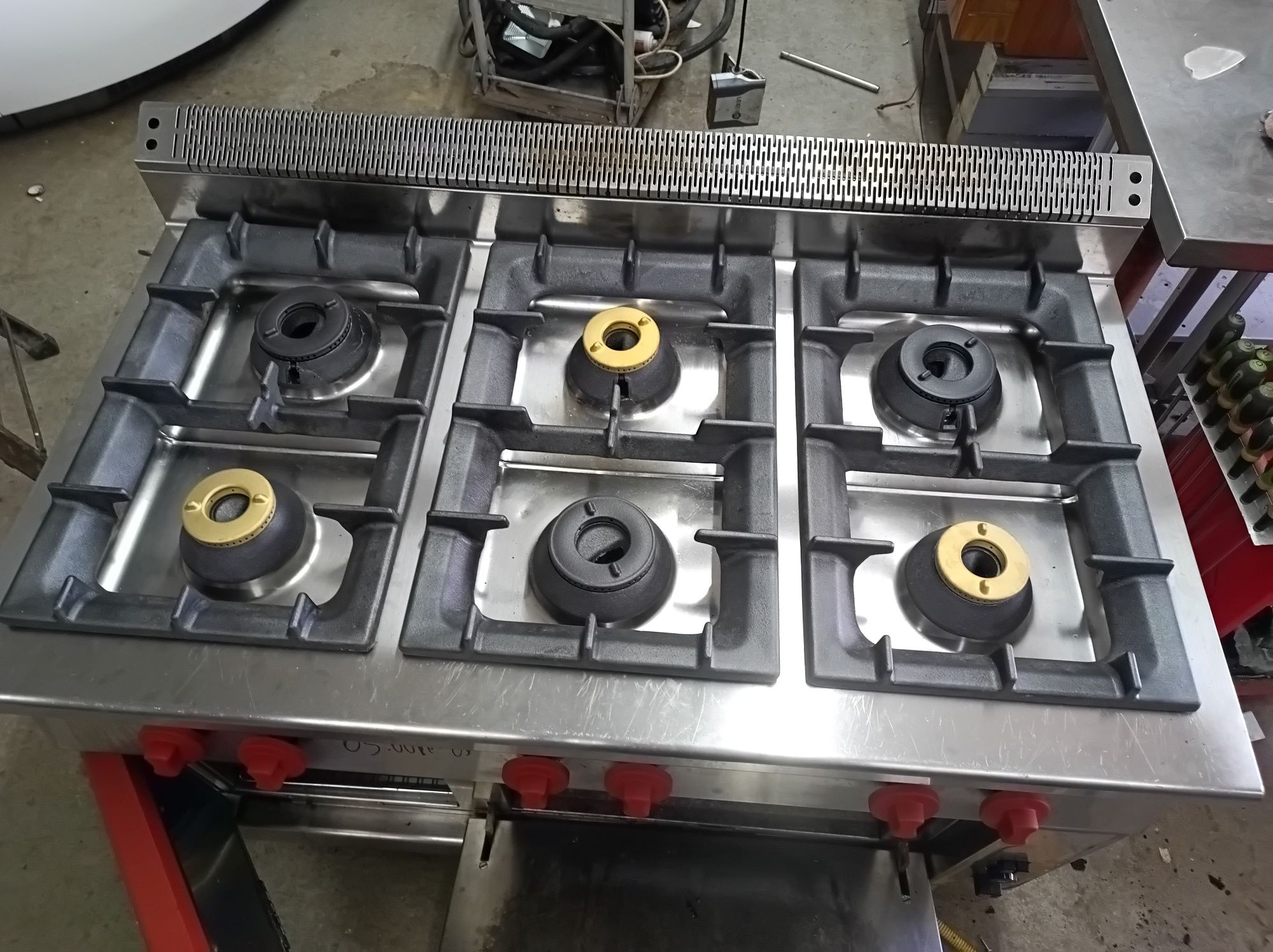 Fogão industrial a gás 6 queimadores com forno