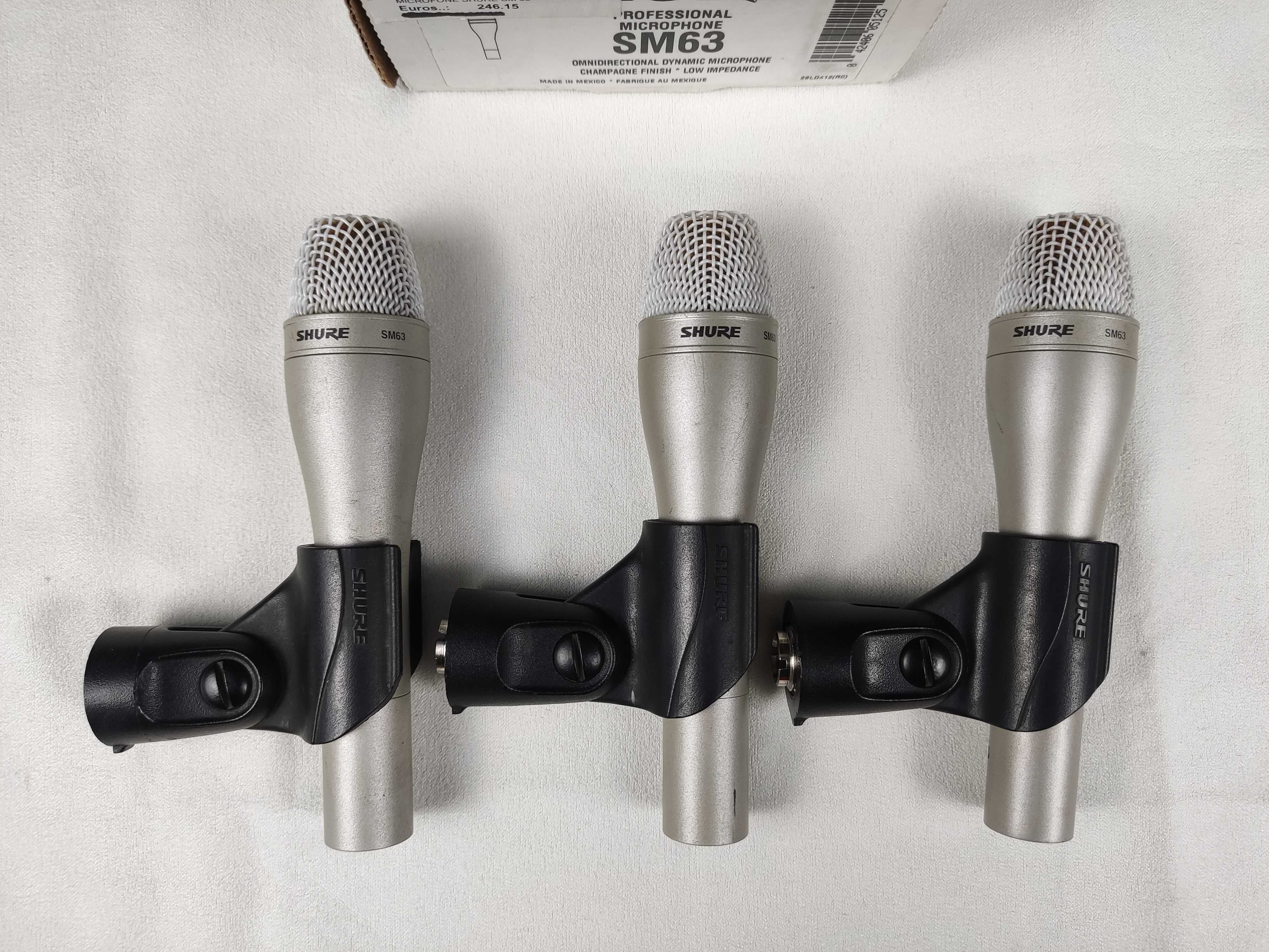 3 Microfones Shure SM63