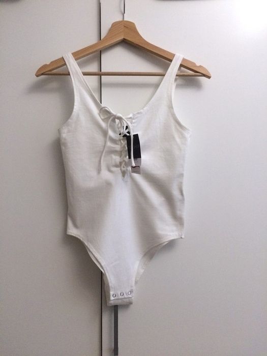 Tophop body białe wiązane lato nowe z metką 36/38 uk10