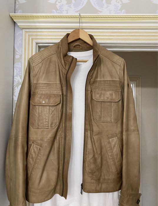 Кожаная куртка мужская Guess оригинал.Размер M