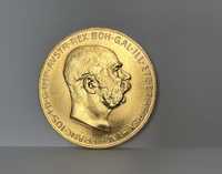 Moneta złota Austria 100 koron z 1915r. Super