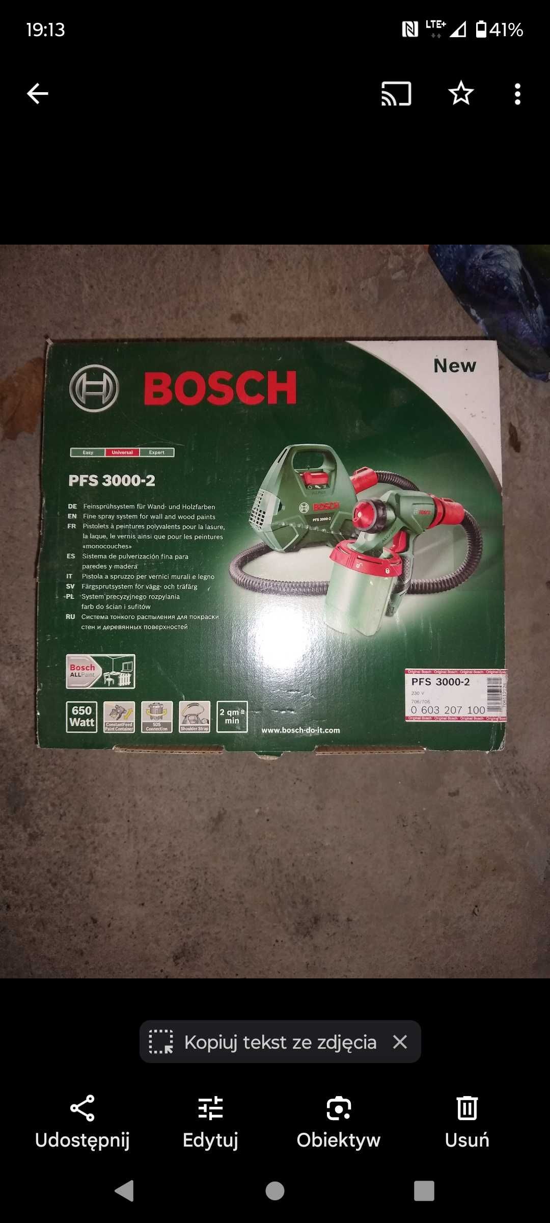 Pistolet natryskowy Bosch pfs 3000-2