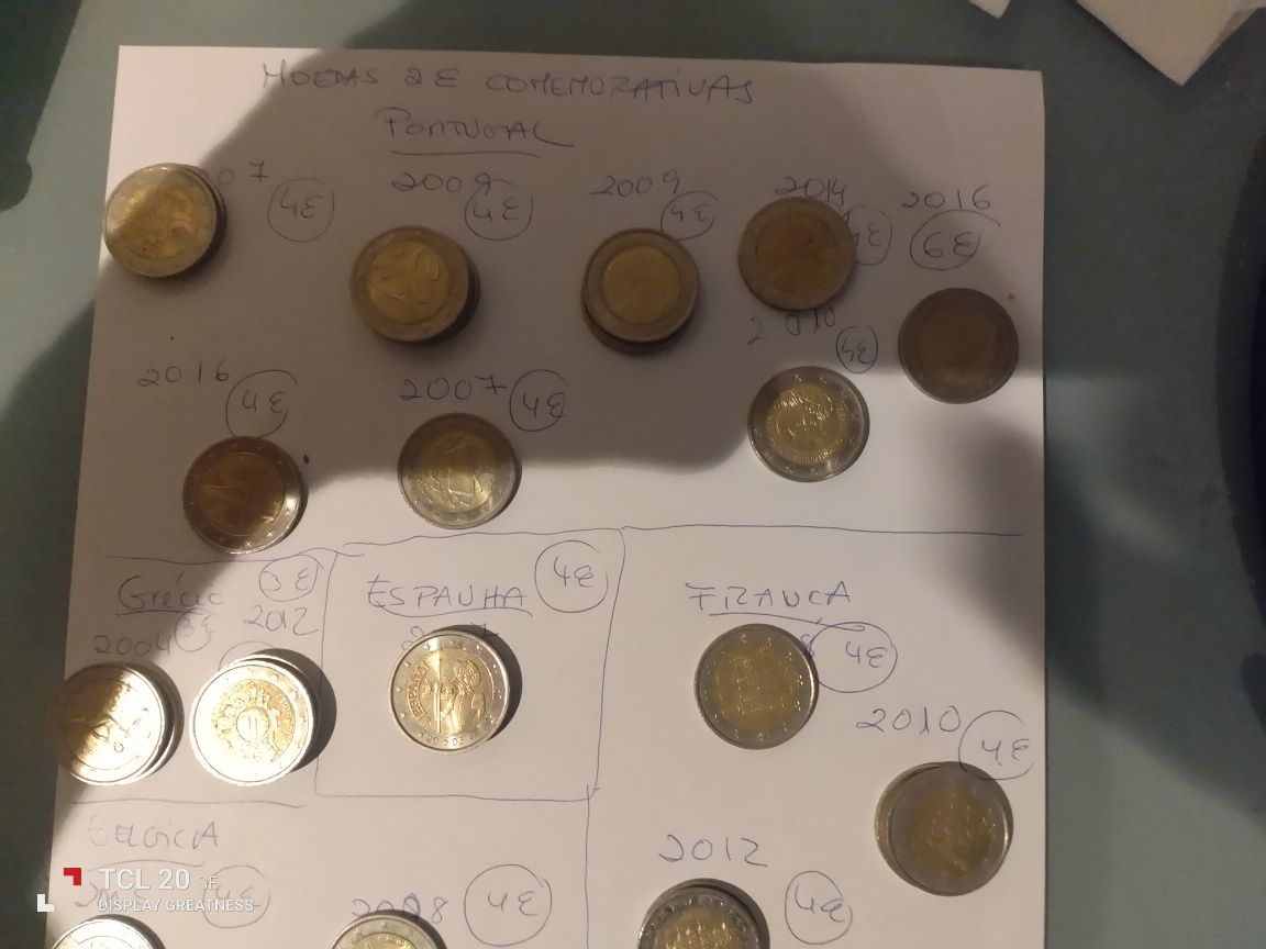 Numismática - moedas comemorativas 2 euros2 euros come