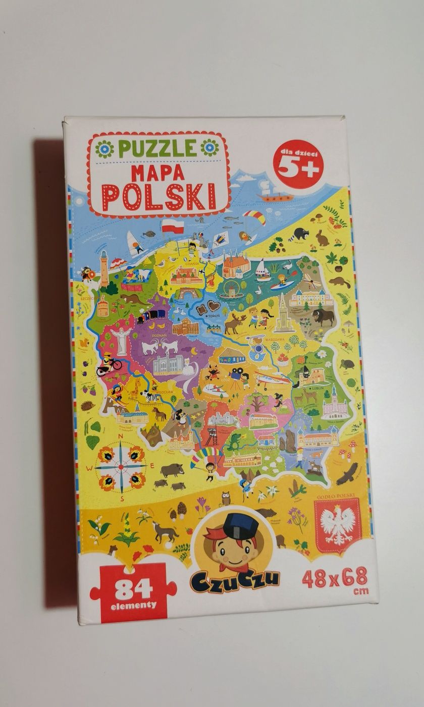 puzzle mapa polski dla dzieci