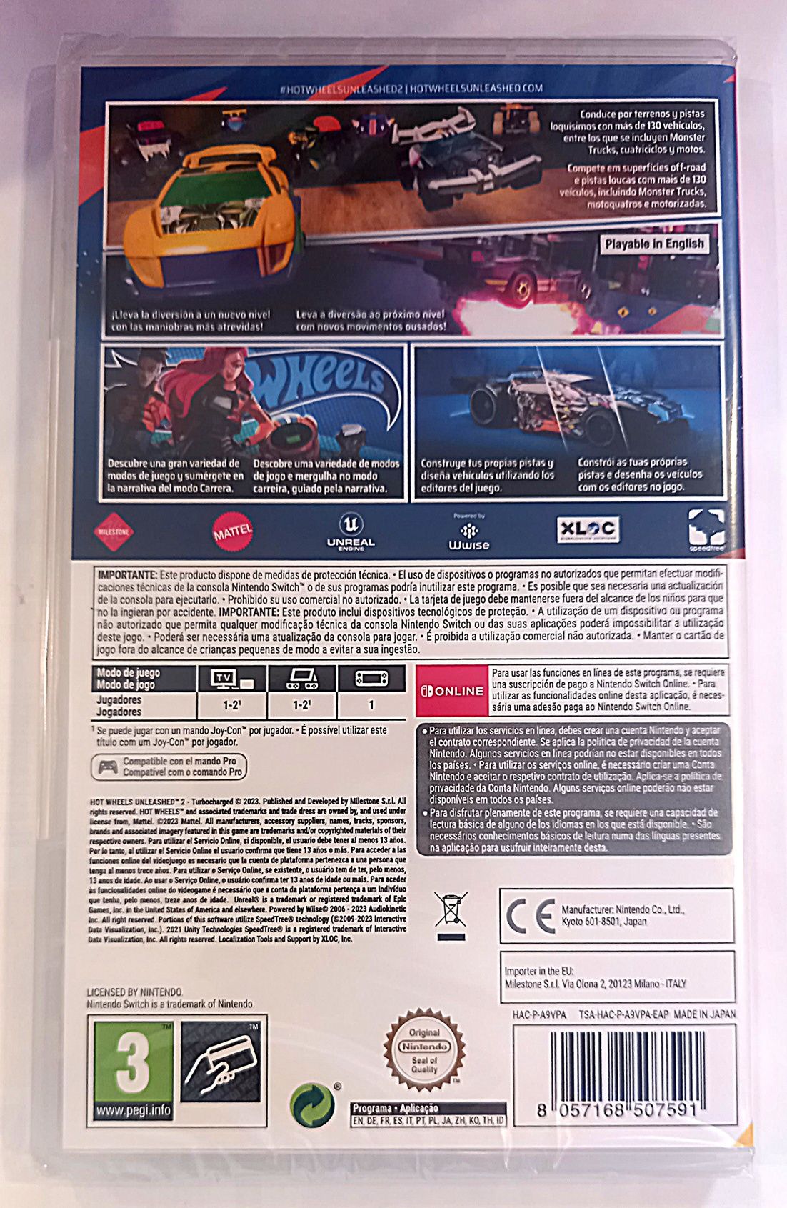 Hot Wheels 2 Turbo PL Nintendo Switch /Nowa w folii /Sklep Chorzów