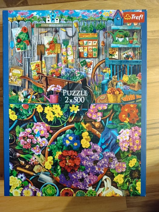 Trefl puzzle 2*500 prace w ogrodzie