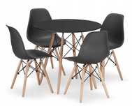 SUPER DESIGN Stół z 4 krzesłami - Zestaw Do Salonu Skandynawski