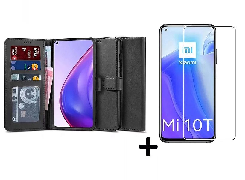 Etui Portfel 2 + szkło do Xiaomi Mi 10t / 10t Pro