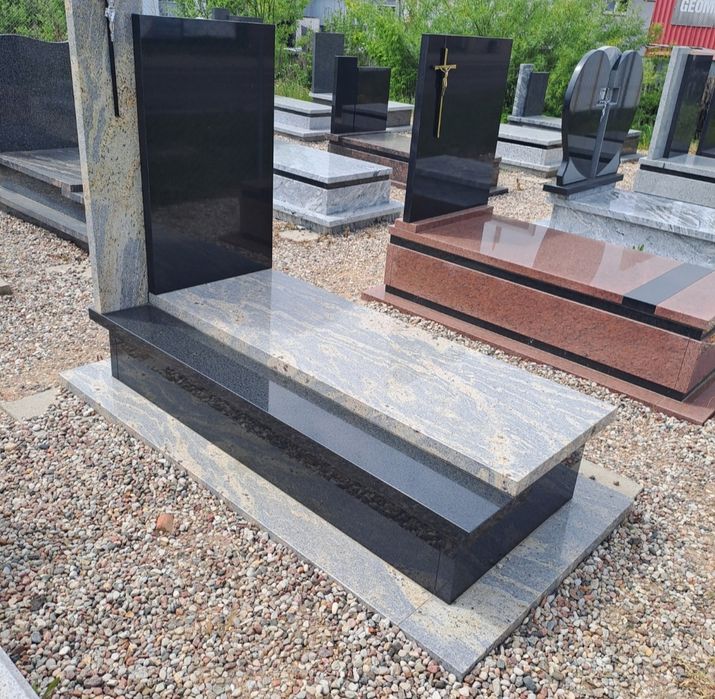 Nagrobek granitowy brąz królewski 190x90cm Dojazd montaż ZAPRASZAMY