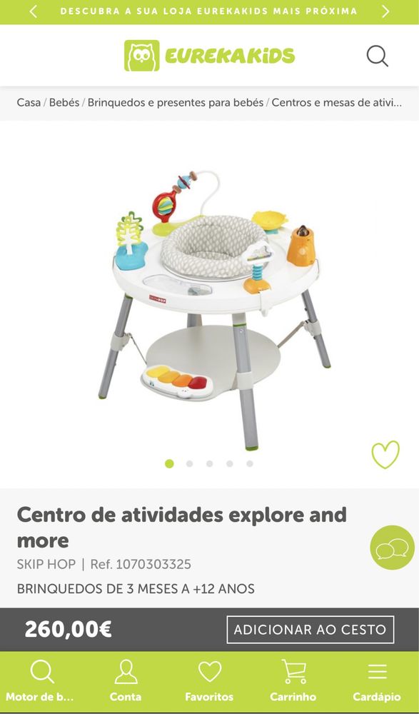 Mesa atividade bebe 3 niveis altura 3m a 2A