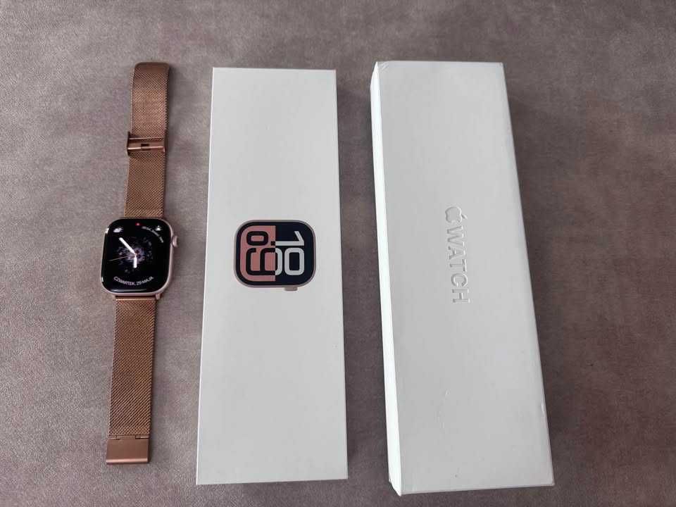 Apple Watch 10 w kolorze golden rose.
