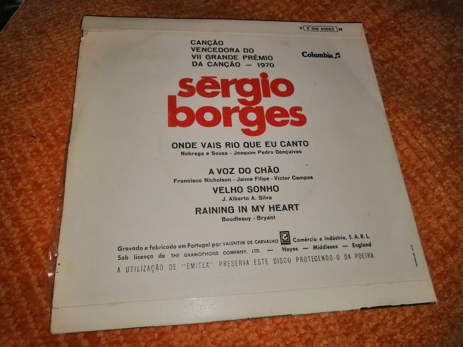EP Vinil Sérgio Borges Festival RTP da Canção