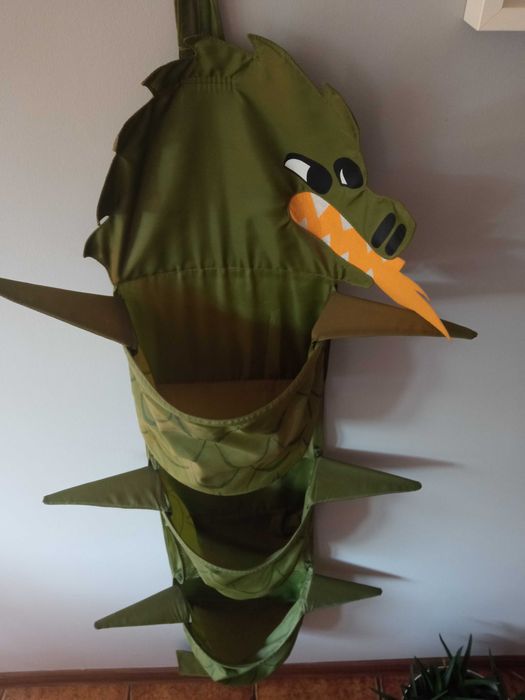 IKEA - smok organizer na zabawki - kosz wiszący - półka - Minnen Drake