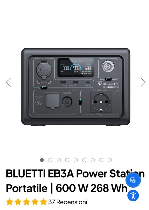 Портативная электростанция BLUETTI EB3A | 600 Вт 268 Втч