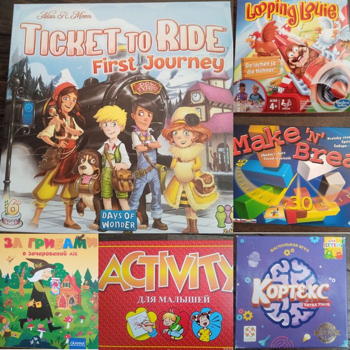 Настільні ігри Ticket to ride Activity Кортекс За грибами та ін.