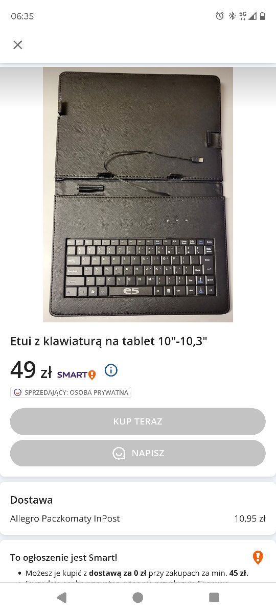 Etui Z klawiaturą na tablet