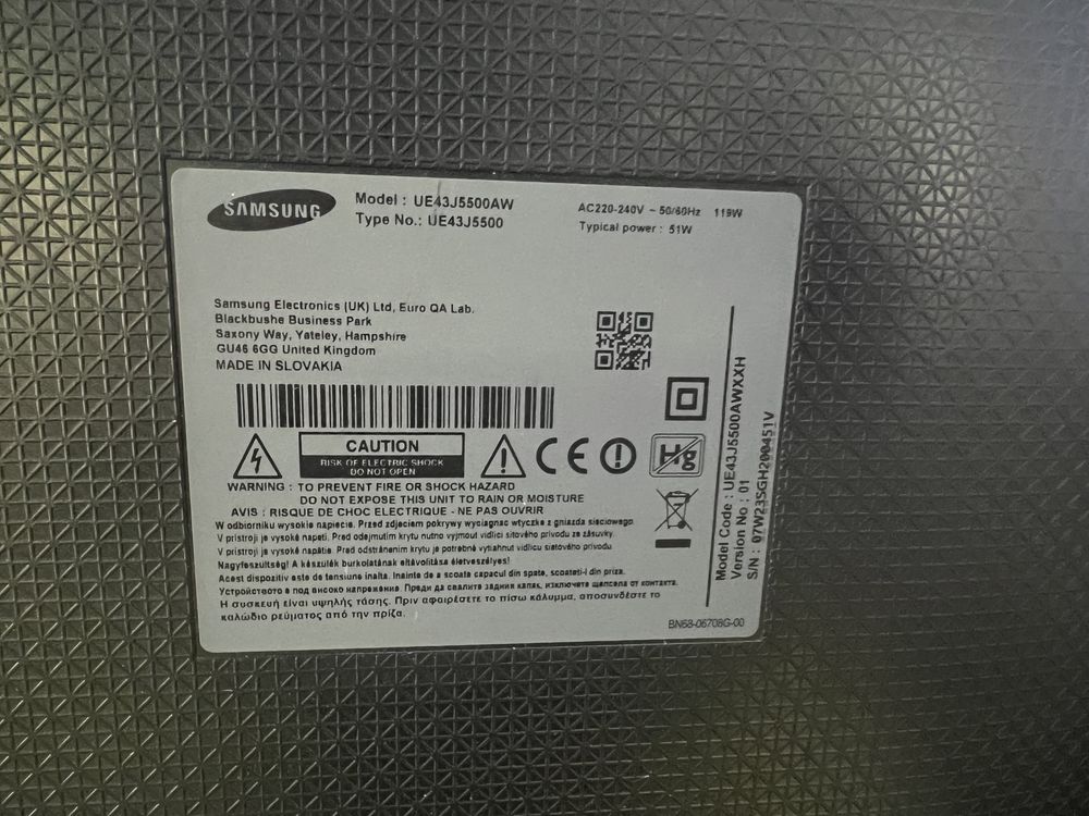 Samsung ue43j5500 плати розсіювач підсвітка wifi