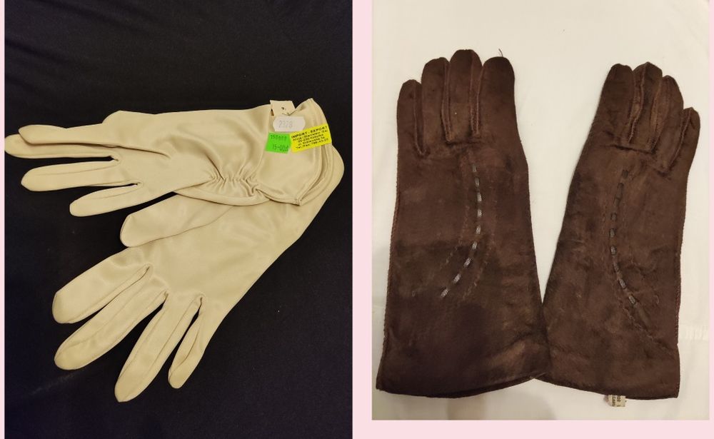 Перчатки замшевые и тонкие