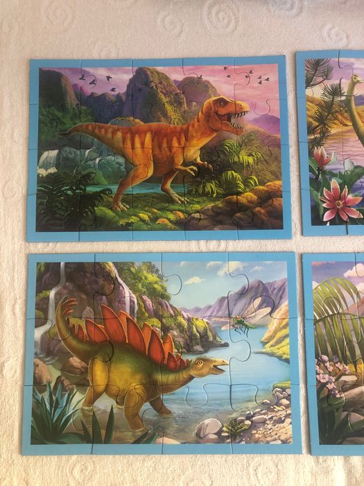 Puzzle dinozaury 4 w 1 (Trefl 34609) wiek 4+