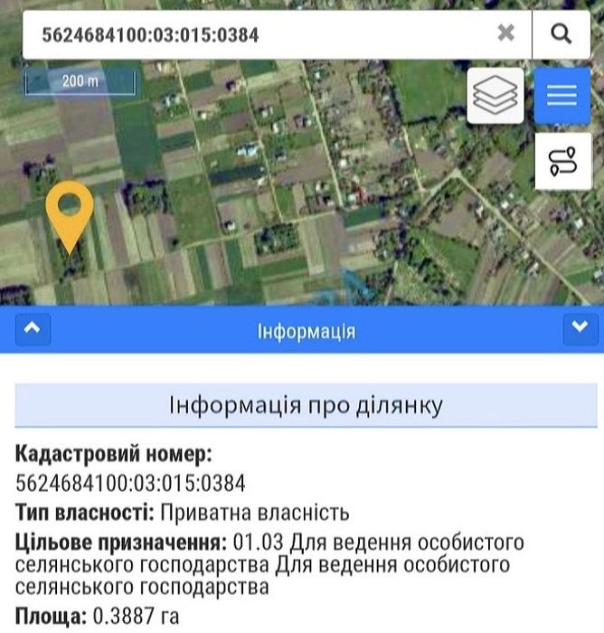 Земельна ділянка с.Дядьковичі