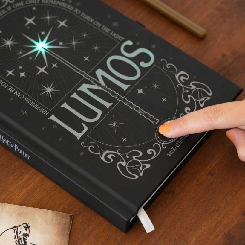 Harry Potter zeszyt notatnik notes A5 świecący + długopis różdżka