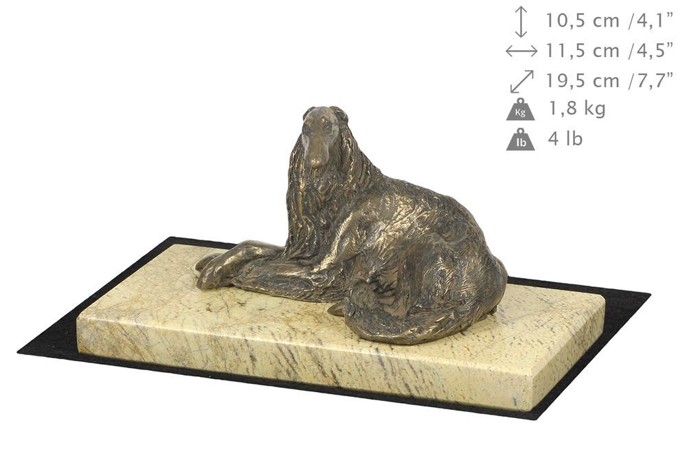 Chart rosyjski borzoj statuetka na piaskowym kamieniu Art-Dog