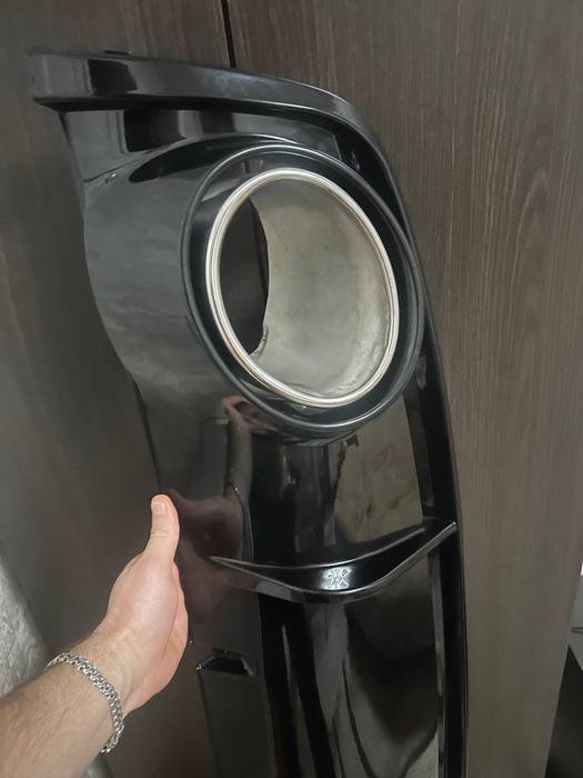 Диффузор Audi з насадками RS Black обичний бампер.А4В8{В8.5} 11-15 рік