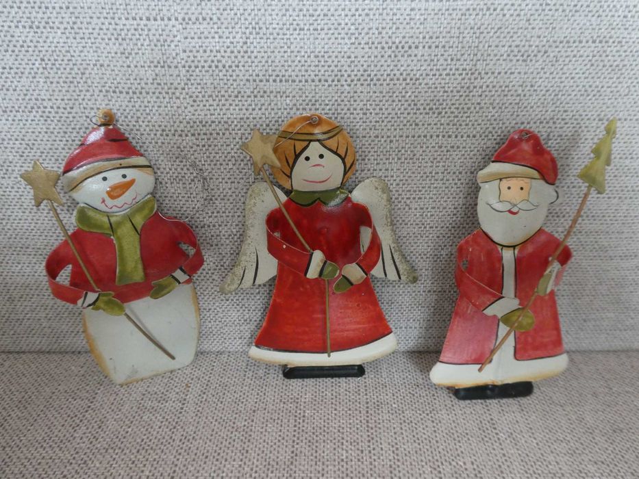 Conjunto de Pai Natal, Anjo e Boneco de Neve