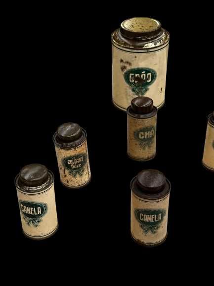 Conjunto latas de cozinha vintage