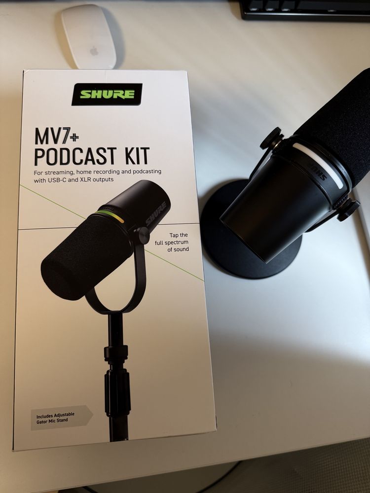 Mikrofon Shure MV7 +K-BNDL XLR/USB-C ze statywem