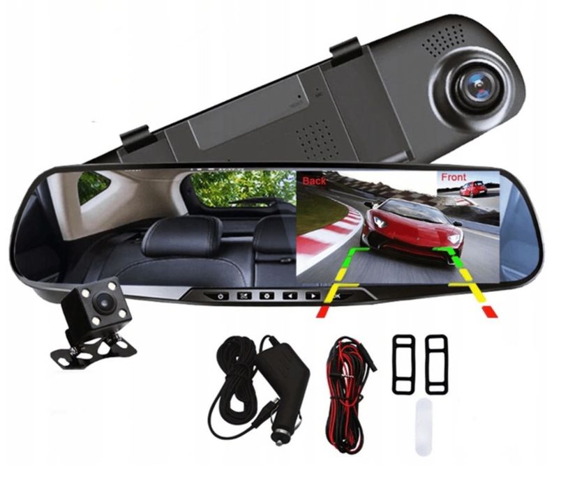 Wideorejestrator 1080P z kamerą cofania W01