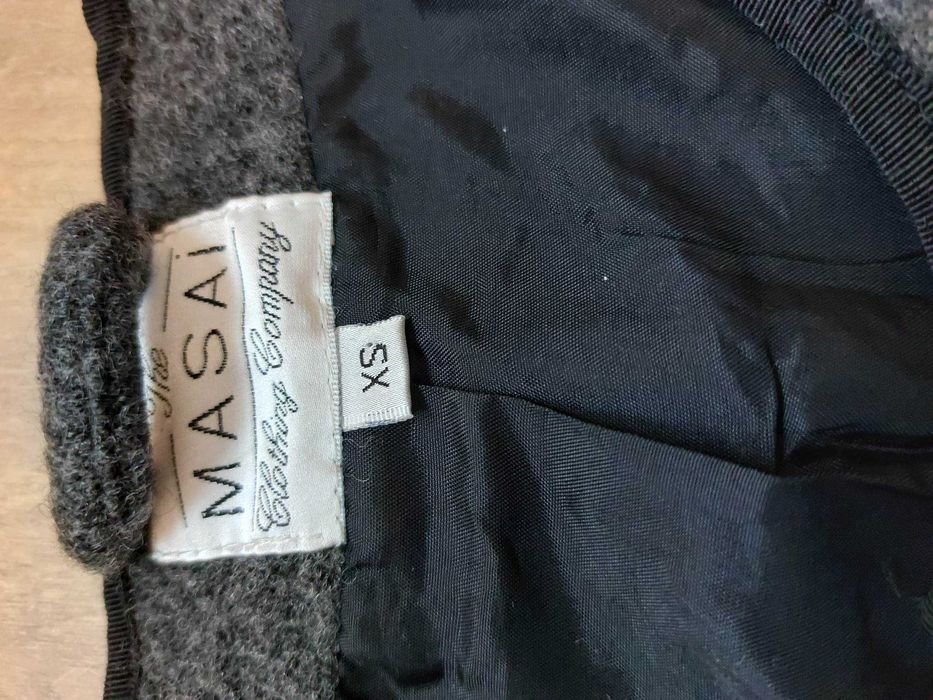 Szary wełniany płaszcz damski oversize rozm. S/M
