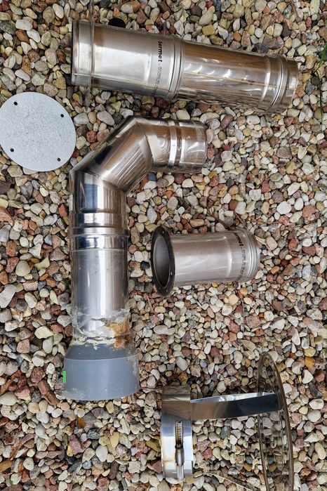 Rura stal nierdzewna Piec gazowy termet  lub inne, daszek, redukcją