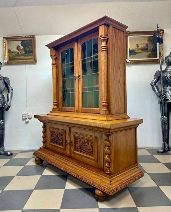 Вітрина сервант Голландія масив дуб витрина дерево 3682