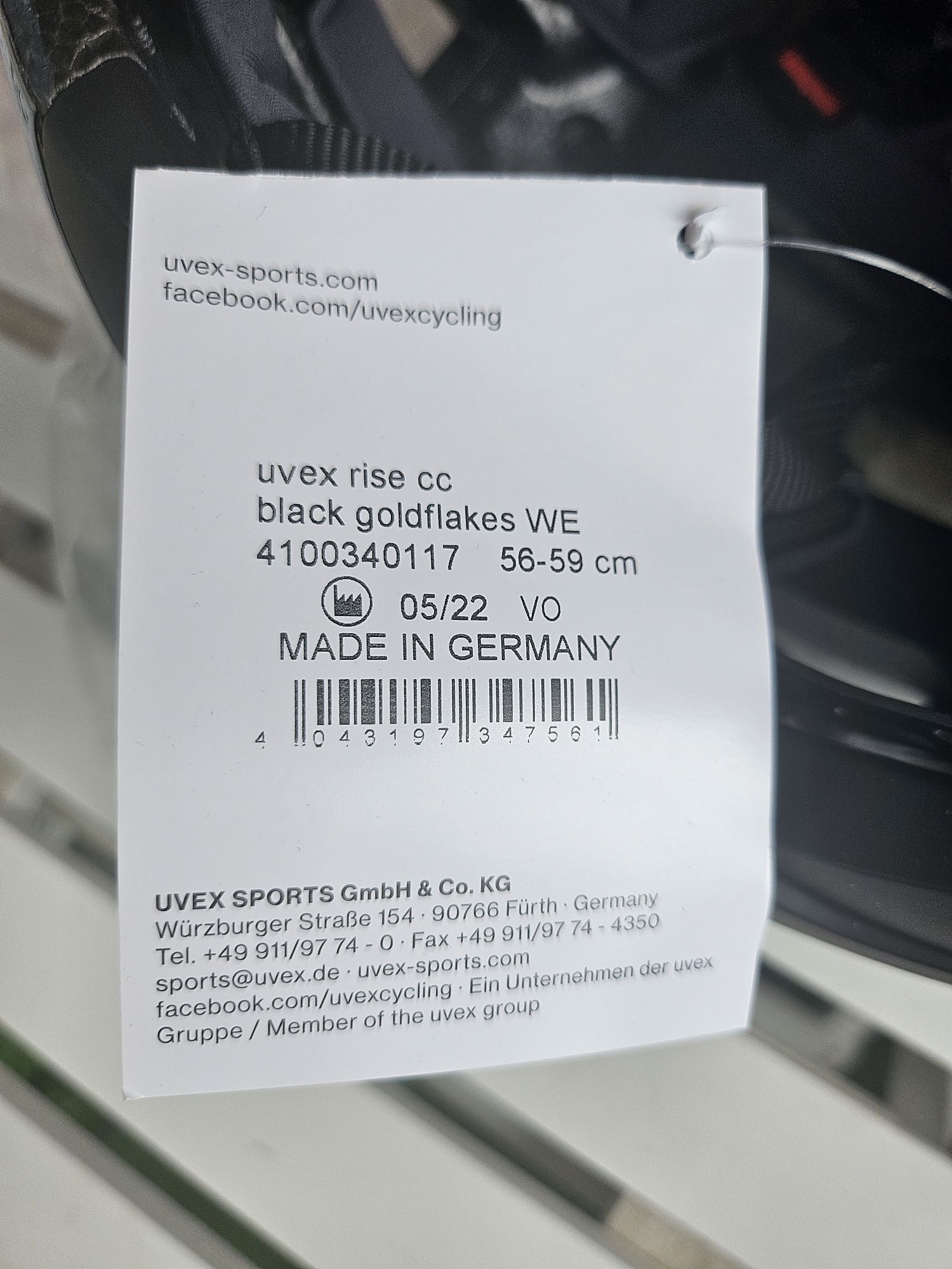 Nowy kask Uvex Rise CC black goldflakes 56-59 zł