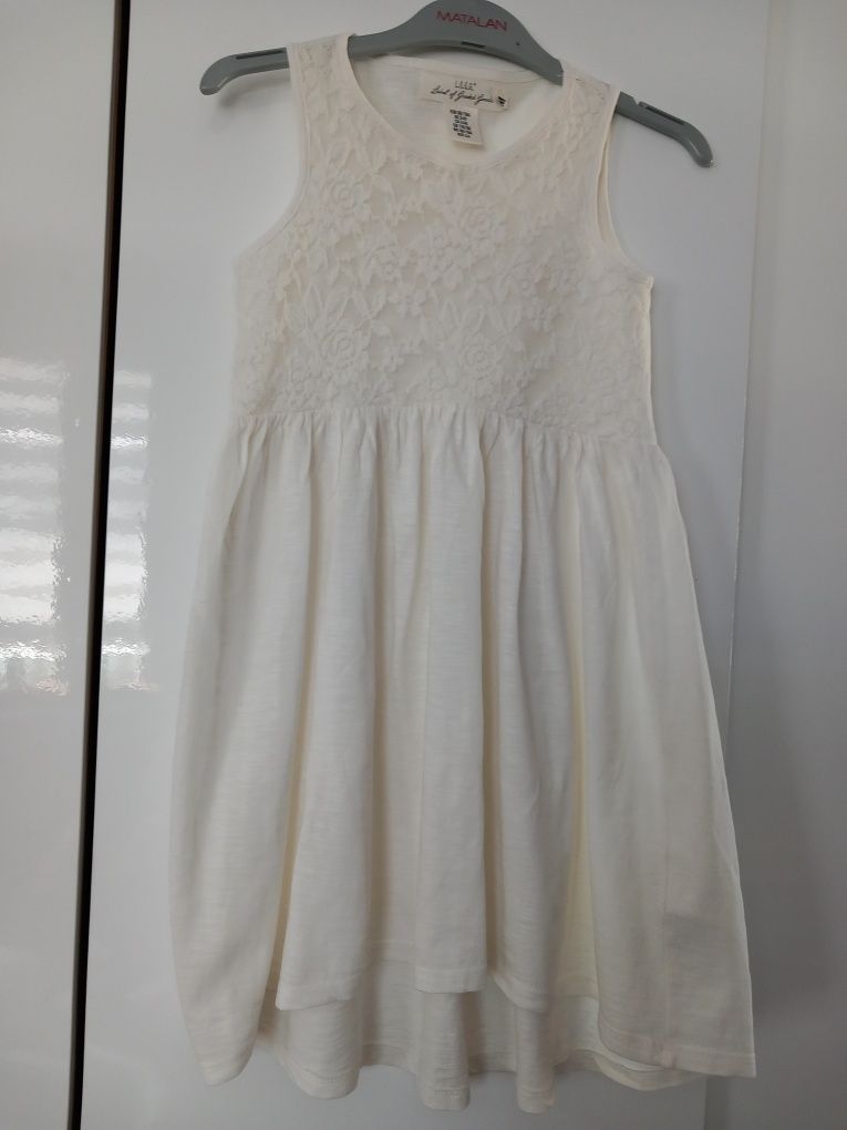 Biała sukienka koronka HM 98/104