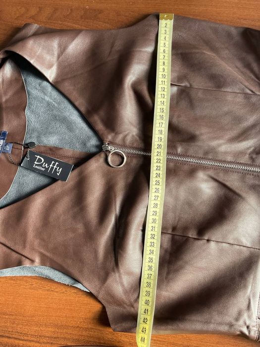 Сарафан еко шкіра, шоколад, коричневий