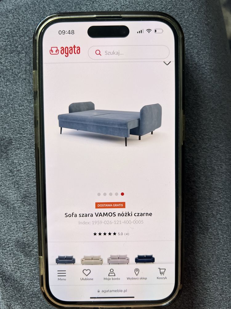 Łóżko sofa VAMOS 3 osobowa z funkcją spania