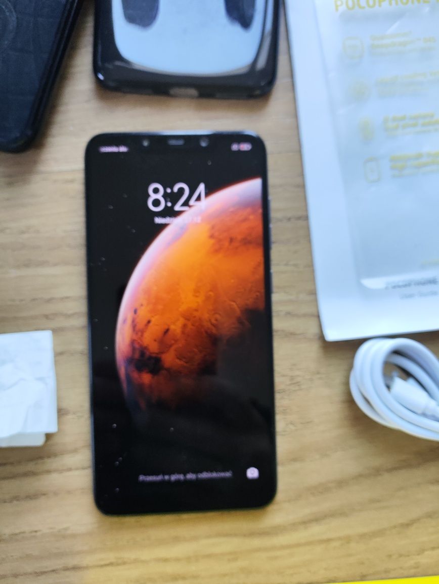 Xiaomi pocophone F1 jak nowy cały zestaw od nowości Spigen szkło